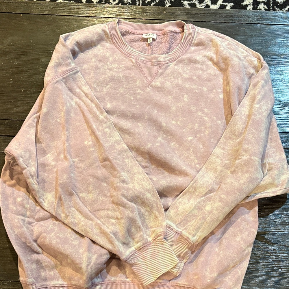 Selfie Pink Crewneck Sweater